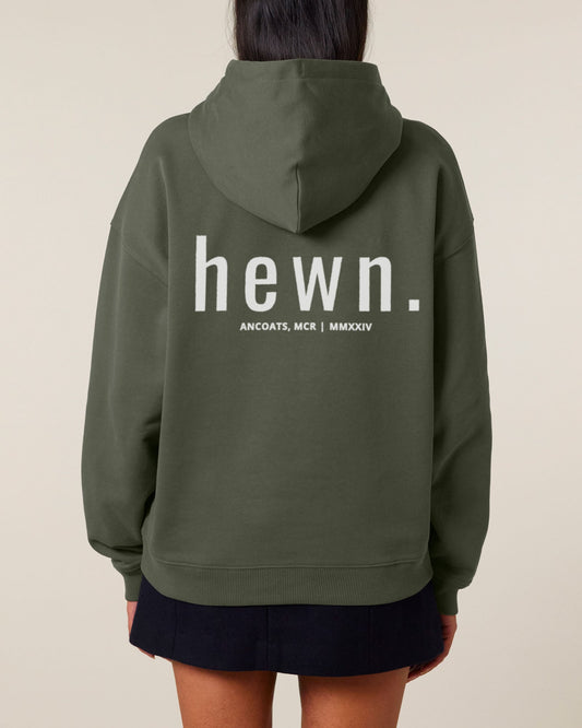 Women's Organic Cotton Signature Oversized Hoodie | Pine Green Khaki