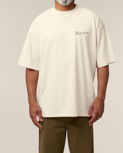 Men's Organic Cotton Signature Oversized T-Shirt | Natural Cotton