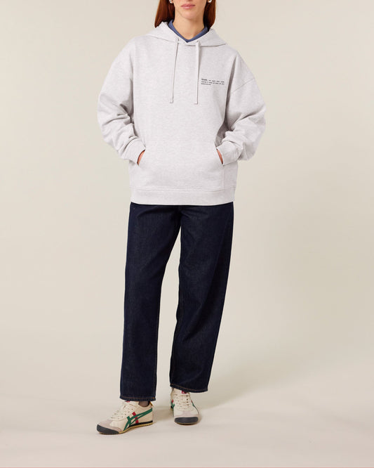 Women's Organic Cotton Signature Oversized Hoodie | Cloud Grey Marl