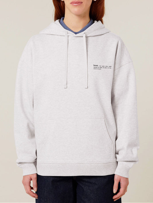 Women's Organic Cotton Signature Oversized Hoodie | Cloud Grey Marl