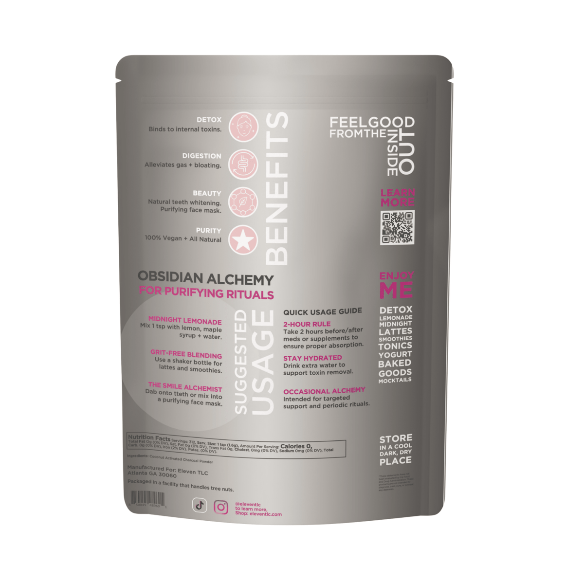 Activated Coconut Charcoal Powder | 312 Servings | Bulk Foodservice Grade - Vegan America