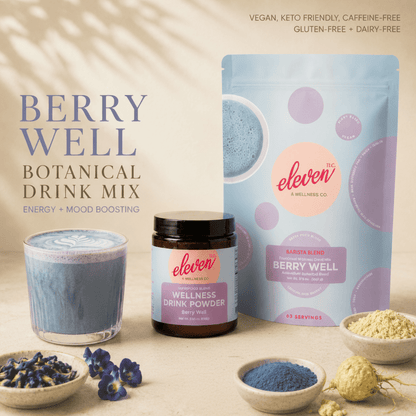 Berry Well Superfood Latte Drink Mix – Caffeine Free Energy, Tea & Mocktail Powder - Vegan America