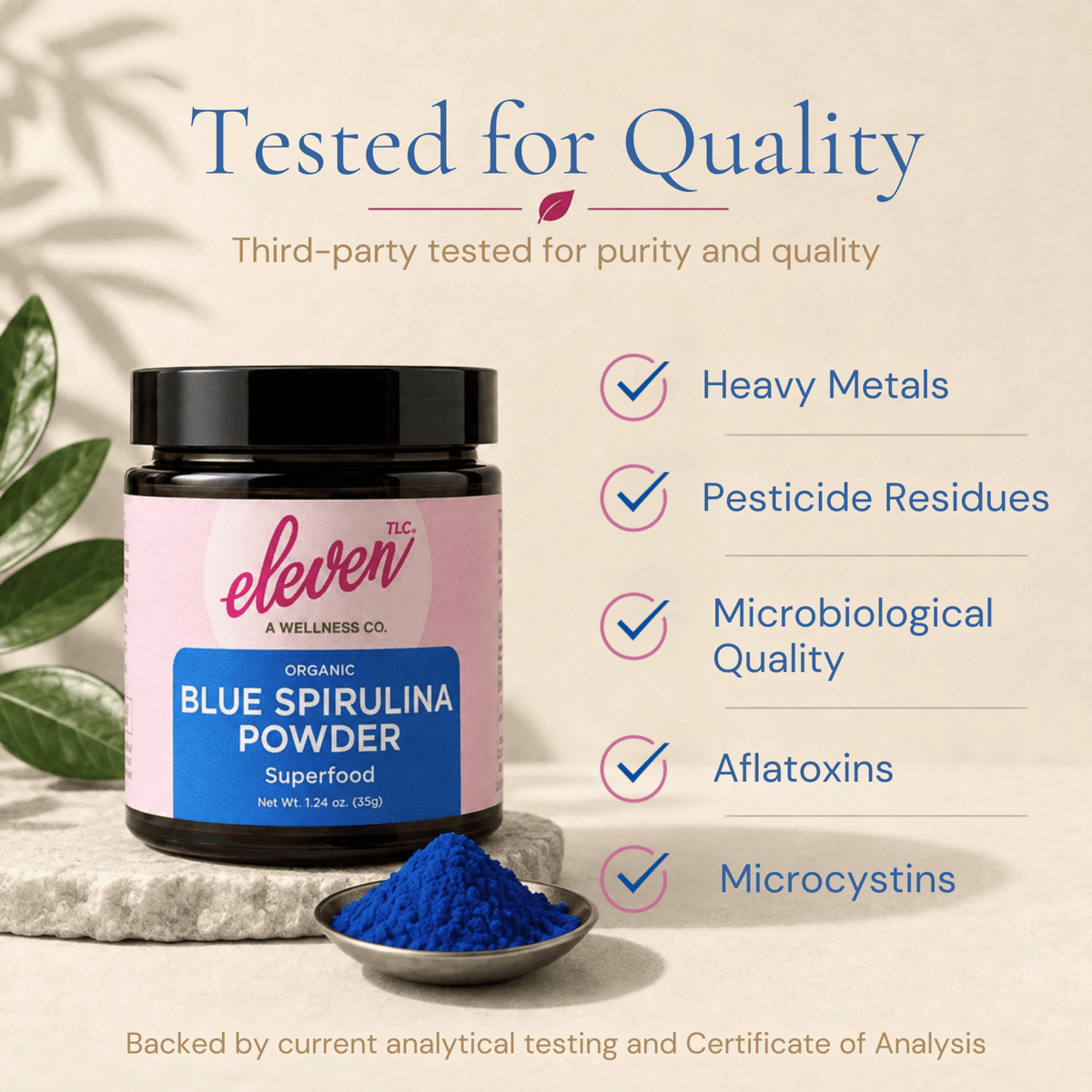 Organic Blue Spirulina Powder | Phycocyanin & Natural Blue Food Coloring | 35 g - Vegan America