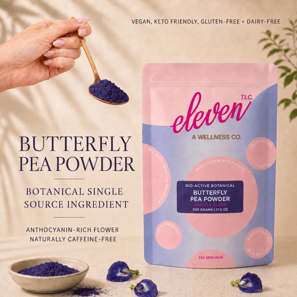 Butterfly Pea Flower Powder | Blue Matcha | 500g Bulk Foodservice - Vegan America