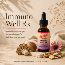 Eleven TLC Immuno-Well Rx 1oz tincture bottle with botanicals, featuring professional-strength immune support formula