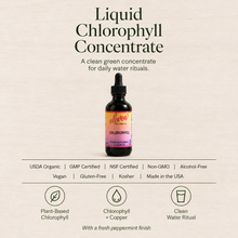 Eleven TLC liquid chlorophyll 2oz bottle with supplement facts, certification icons, and clean water usage details.
