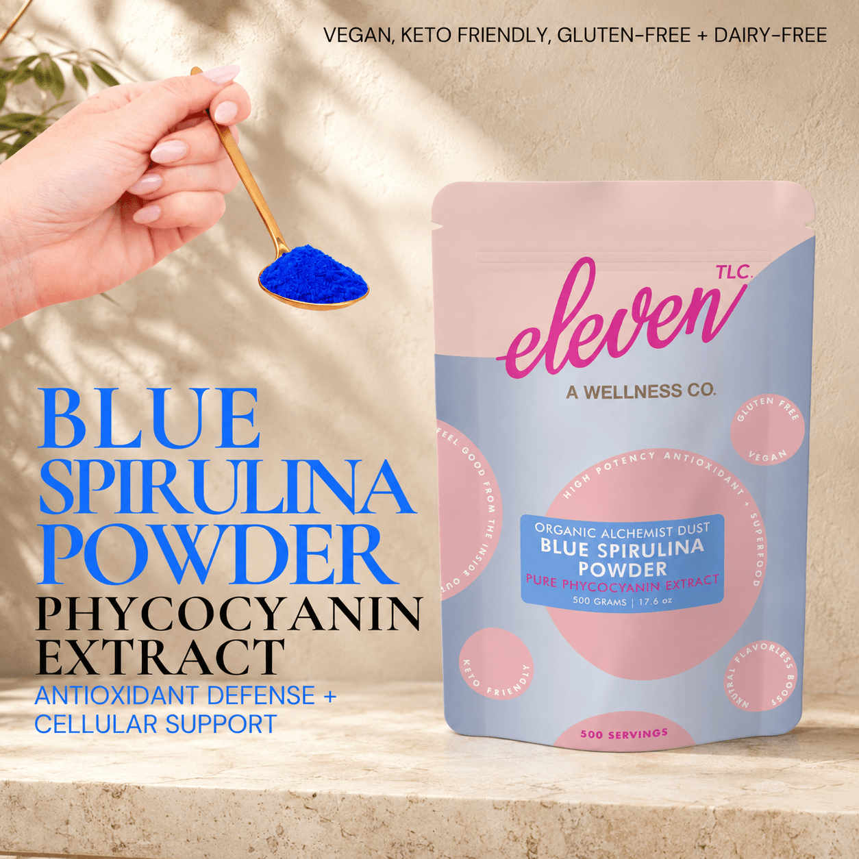 Organic Blue Spirulina Powder | Vegan Superfood | 500g Bulk Foodservice - Vegan America