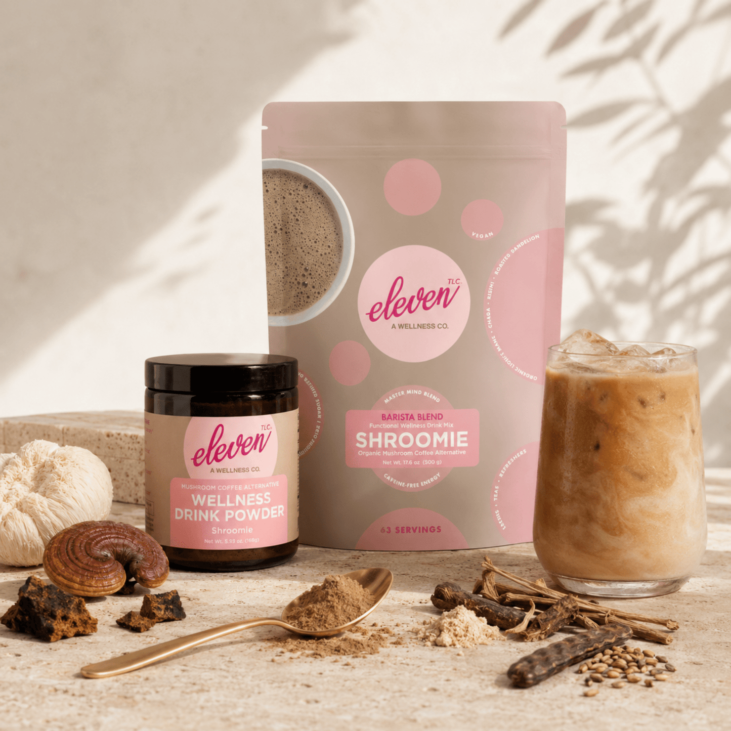 Shroomie 8-Adaptogen Superfood Blend | Caffeine-Free Coffee Alternative - Vegan America