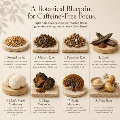 Shroomie 8-Adaptogen Superfood Blend | Caffeine-Free Coffee Alternative - Vegan America