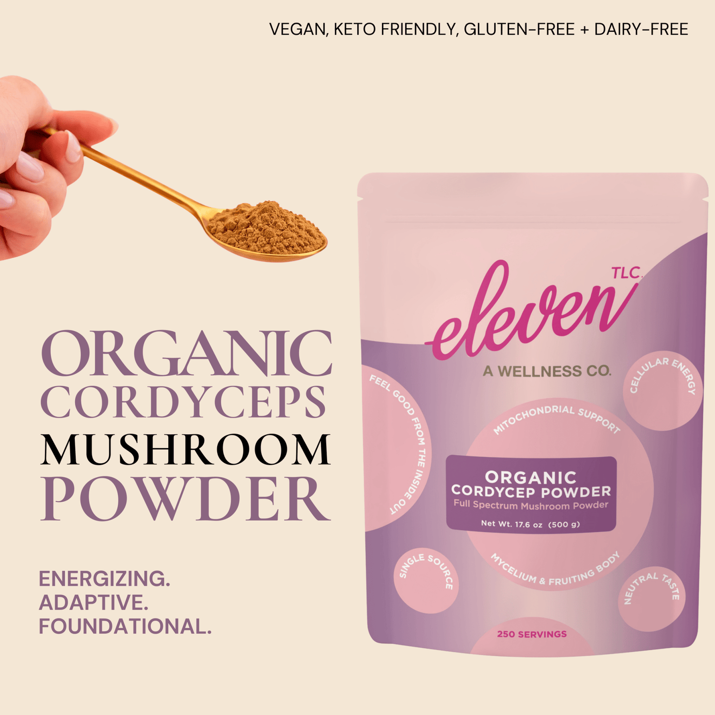 Organic Cordyceps Mushroom Powder — Foodservice 500g - Vegan America