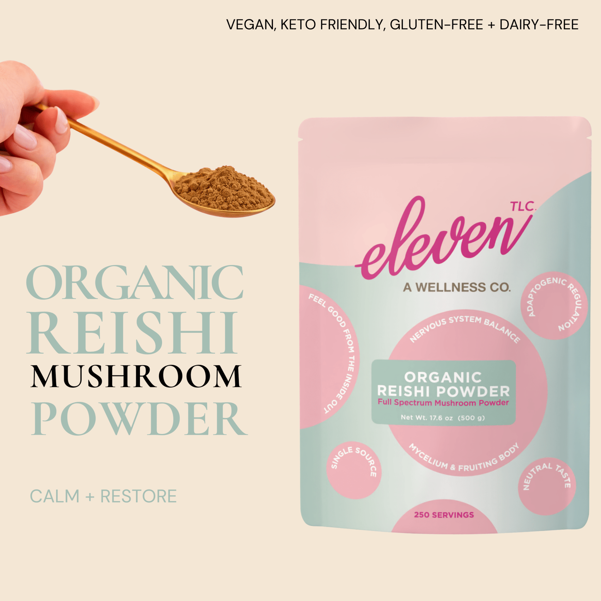Organic Reishi Mushroom Powder — Foodservice 500g - Vegan America