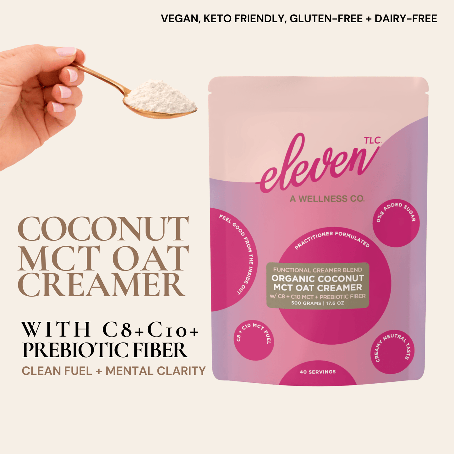 Organic Coconut Oat MCT Creamer | Metabolic Energy & Cognitive Focus - Vegan America