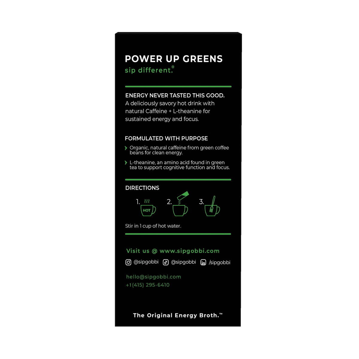 Energy Broth - Power Up Greens - Vegan America