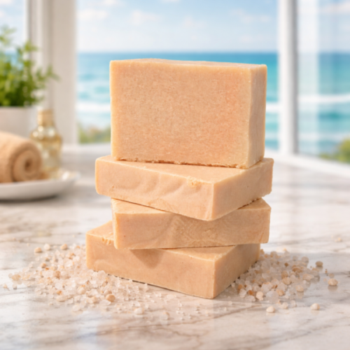 energy citrus salt bar stack of 4 orange soaps