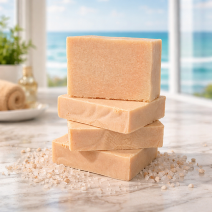 energy citrus salt bar stack of 4 orange soaps