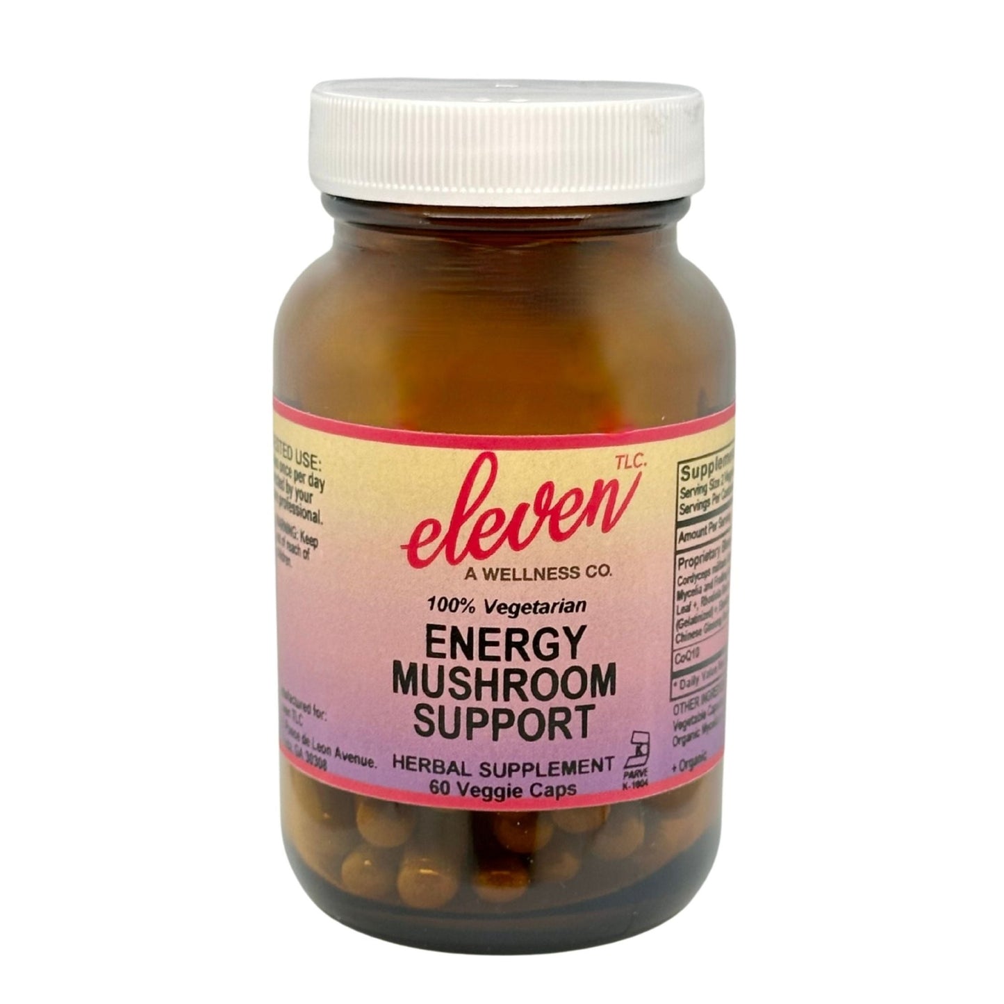 Energy Mushroom Support | 60 Capsules - Vegan America