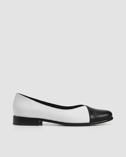 Clash ballet flats women, vegan corn leather with graphic detail, BOHEMA