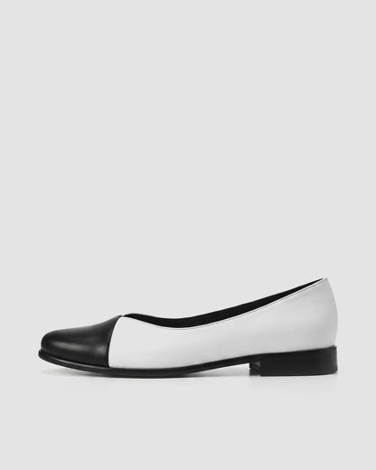 Clash ballet flats women, vegan corn leather with graphic detail, BOHEMA