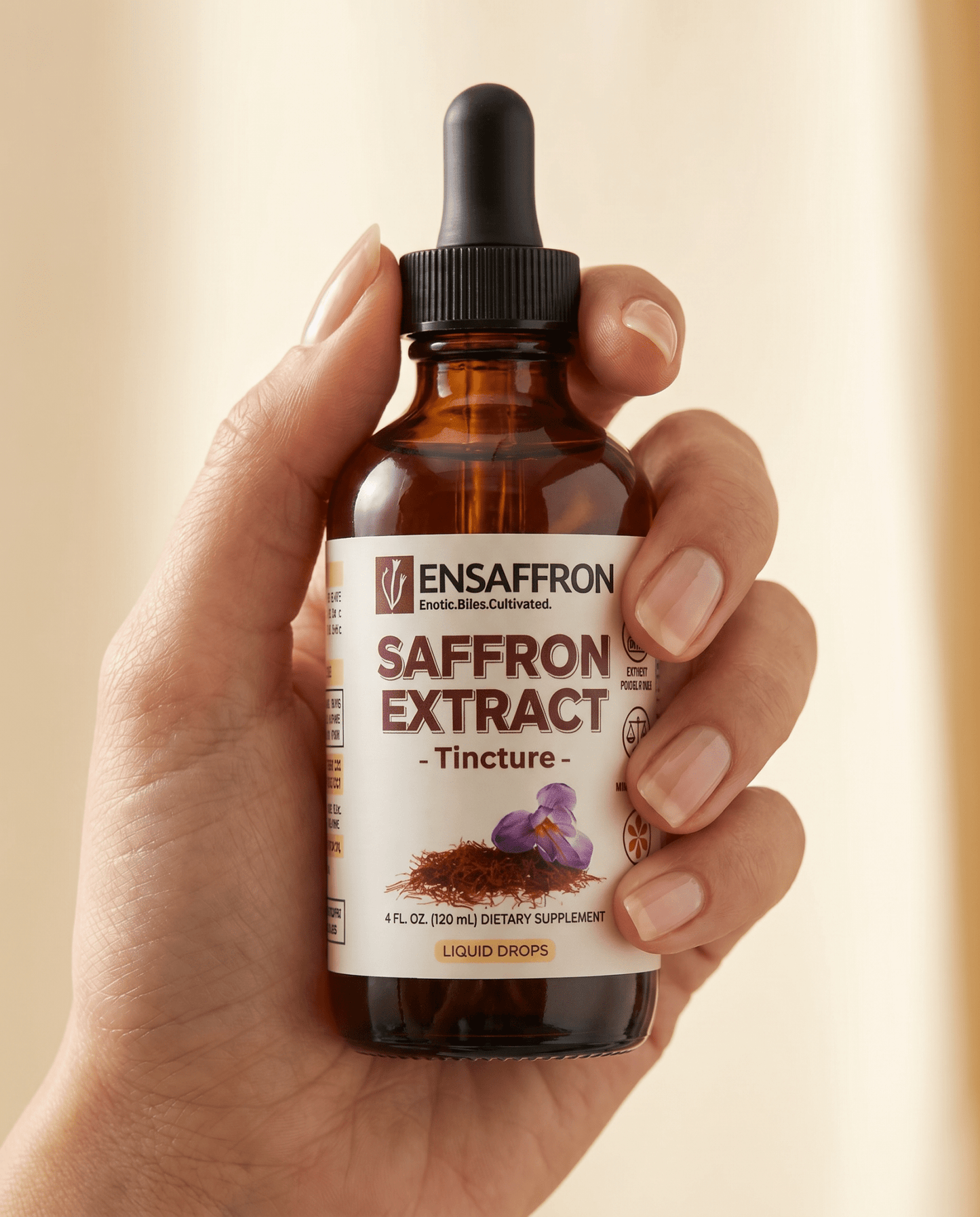 Premium Saffron Extract Tincture (Made With Pure Heray Saffron Threads) - Vegan America