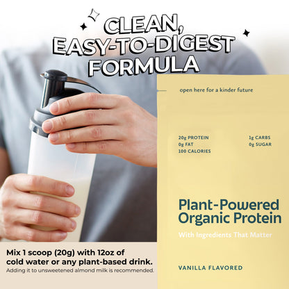 Organic Vegan Protein Powder - Vanilla Flavored