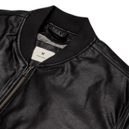 VEGAN "BE KIND" Unisex Embroidered Faux Leather Bomber Jacket