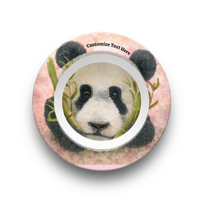Personalized Plate & Bowl with Panda & Bamboo – Whimsical Tableware for Everyone