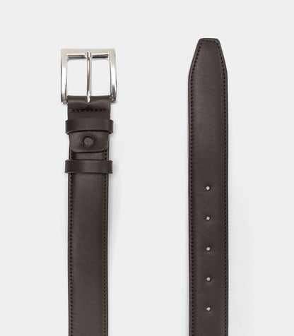 Classic Vegan Belt – Dark Brown