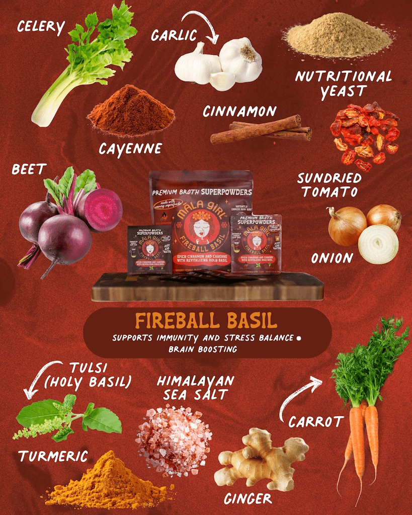 Fireball Basil Superfood Broth Powder - Vegan America