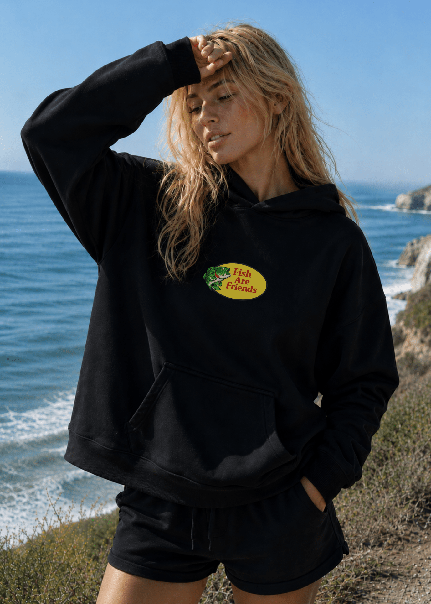 FISH ARE FRIENDS HOODIE - Vegan America