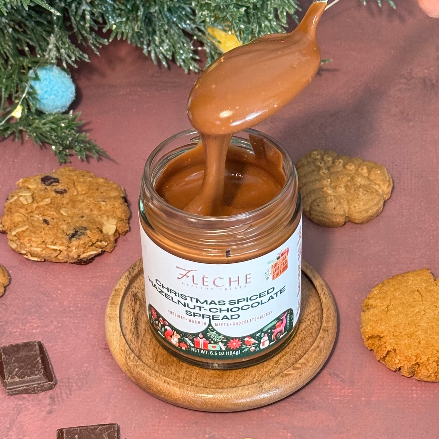 Christmas Spiced Hazelnut Chocolate Spread | Sugar-Free & Plant-based