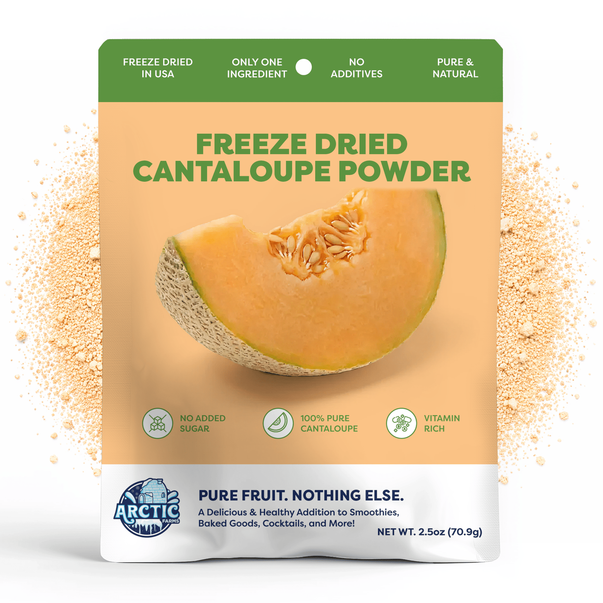 Freeze Dried Cantaloupe Powder - Vegan America