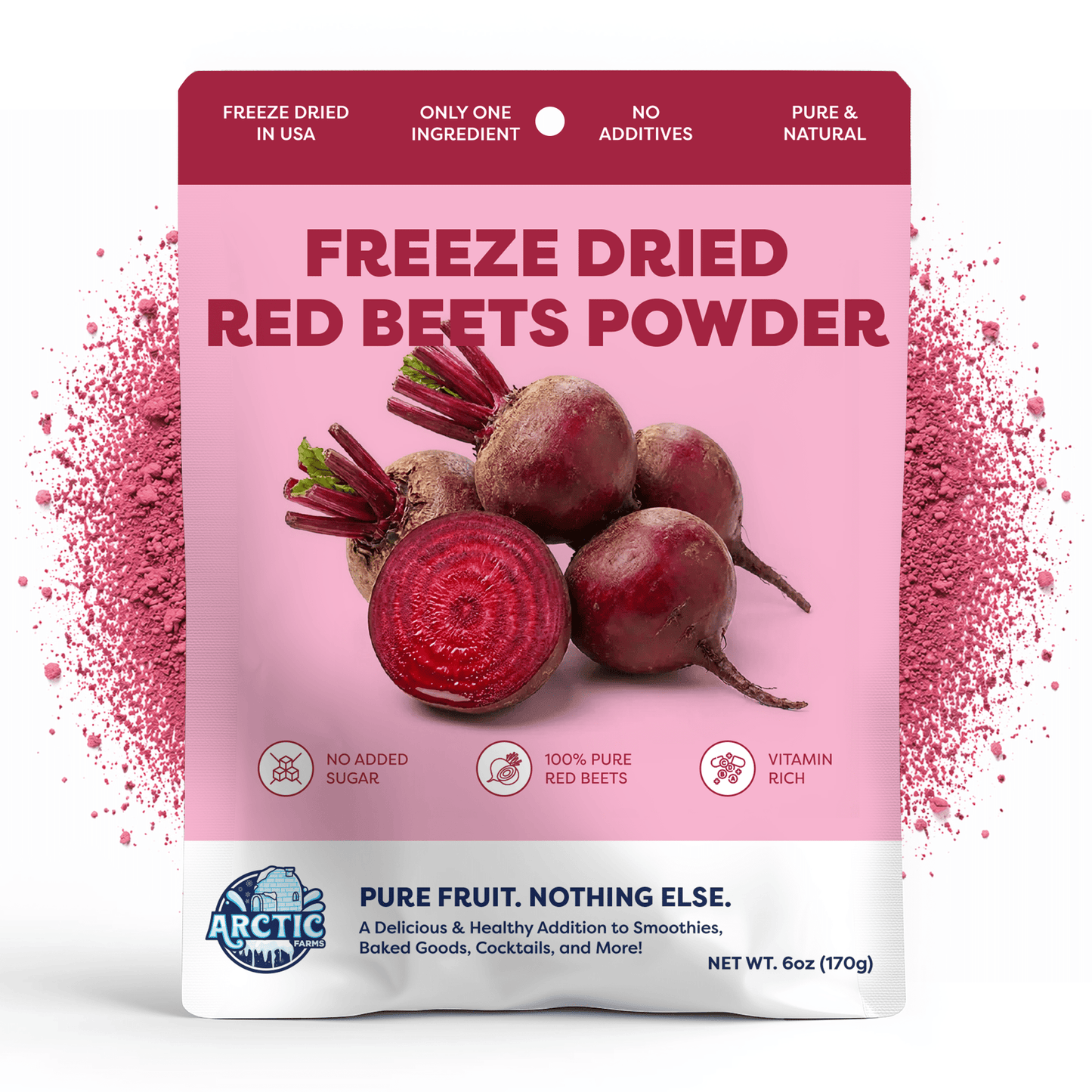 Freeze Dried Red Beets Powder - Vegan America