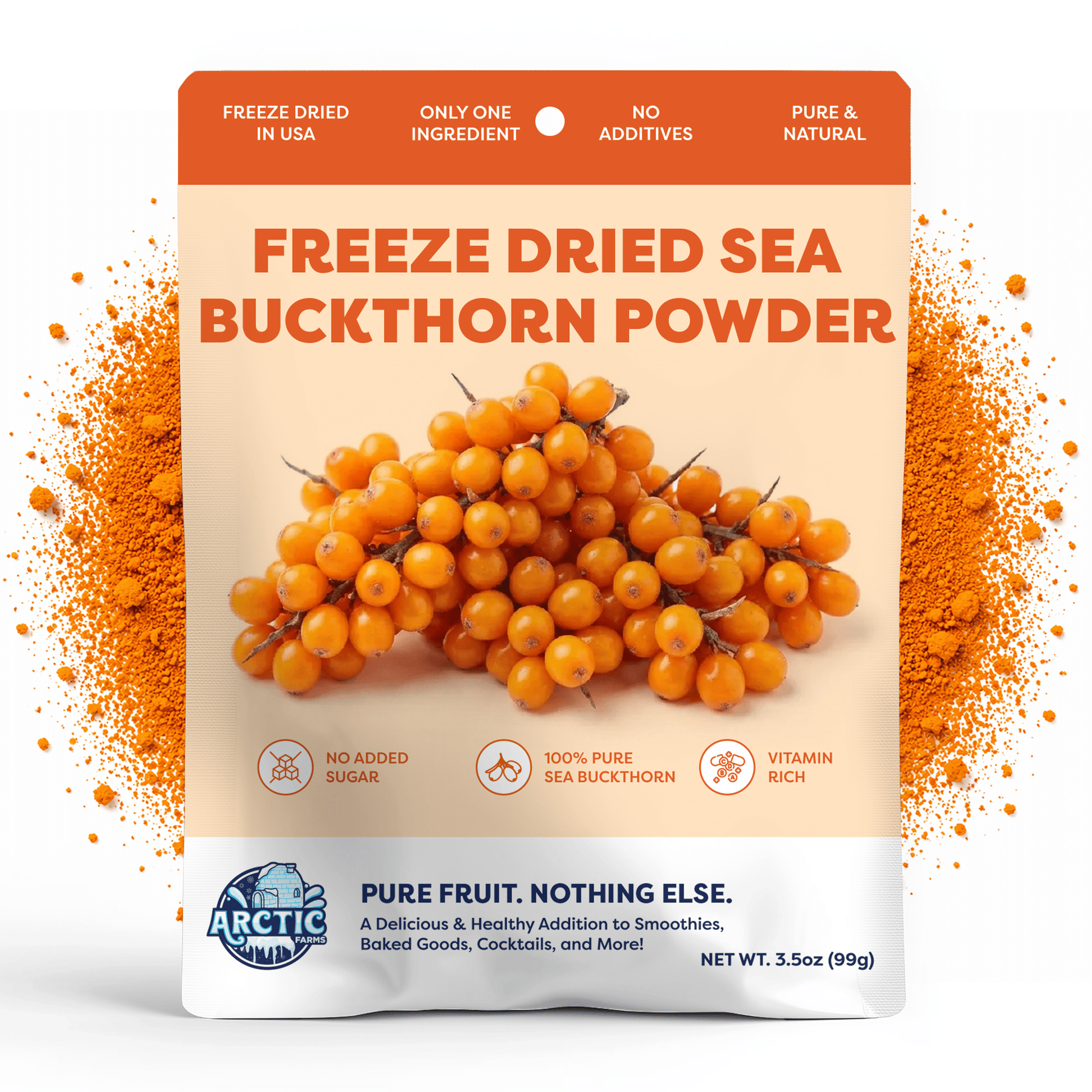 Freeze Dried Sea Buckthorn Powder - Vegan America