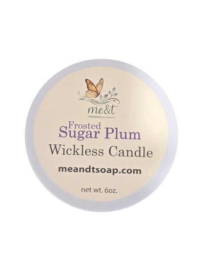 Frosted Sugar Plum Wickless Candle