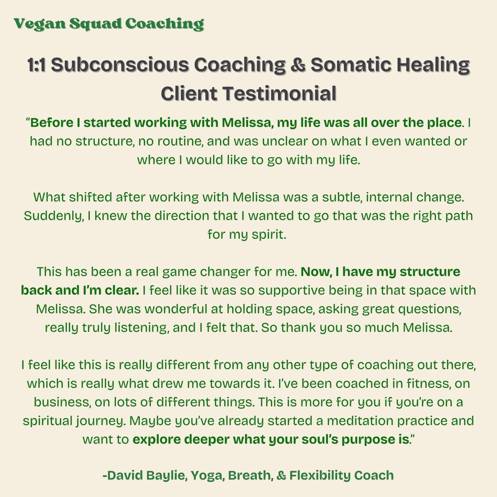 1:1 Subconsious Coaching & Somatic Healing - Vegan America