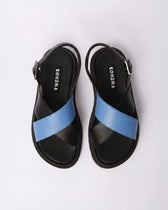 BOHEMA - Glare Sandals Baby Blue, Vegan Corn Leather, Women's - Vegan America