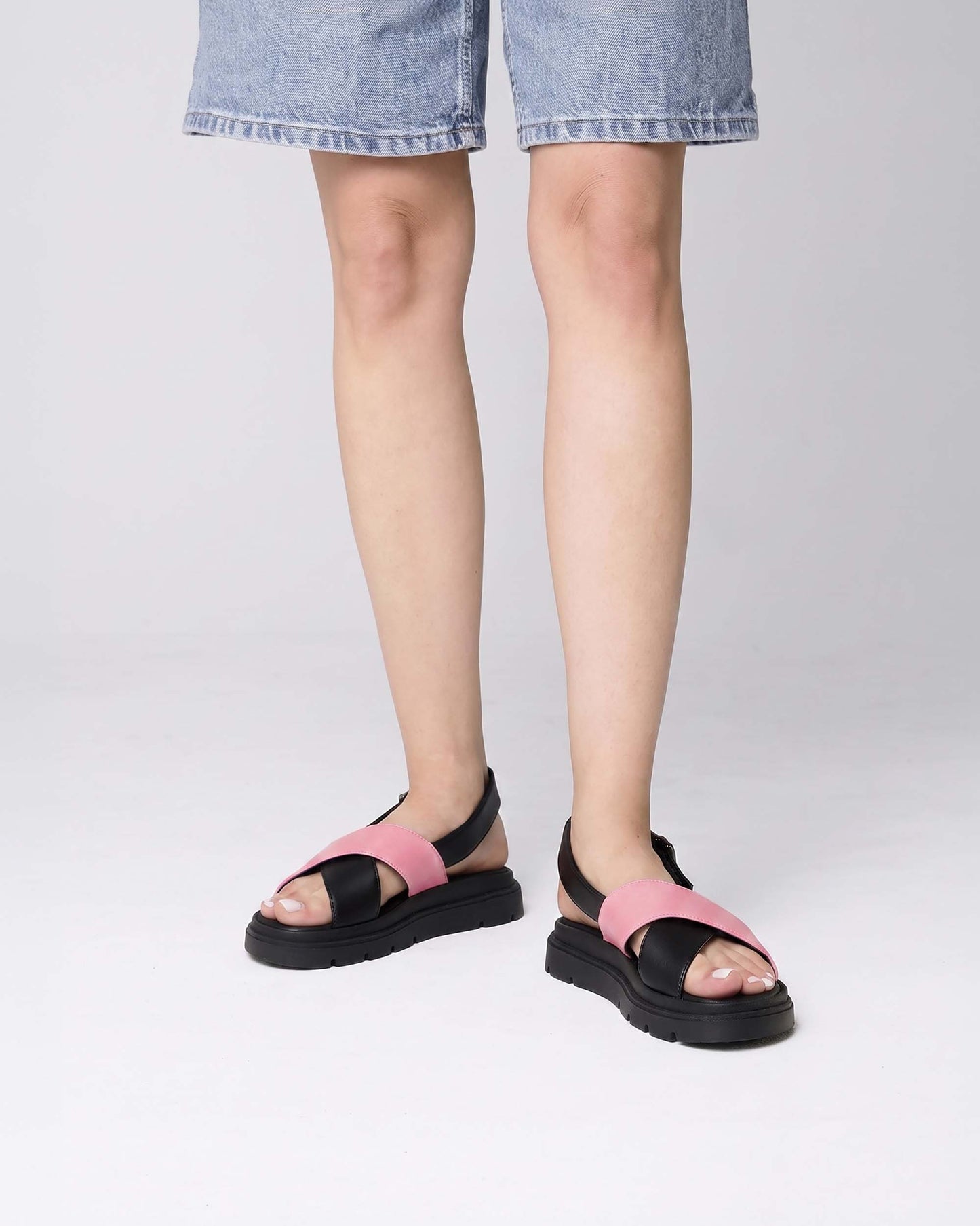 Glare Sandals Pink, Vegan Corn Leather, Women's