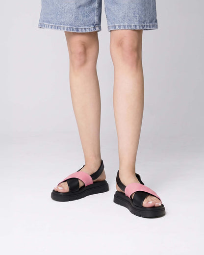 Glare Sandals Pink, Vegan Corn Leather, Women's