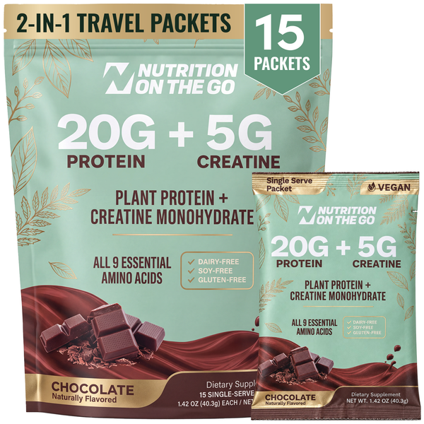 2-in-1 Vegan Protein + Creatine Travel Packets