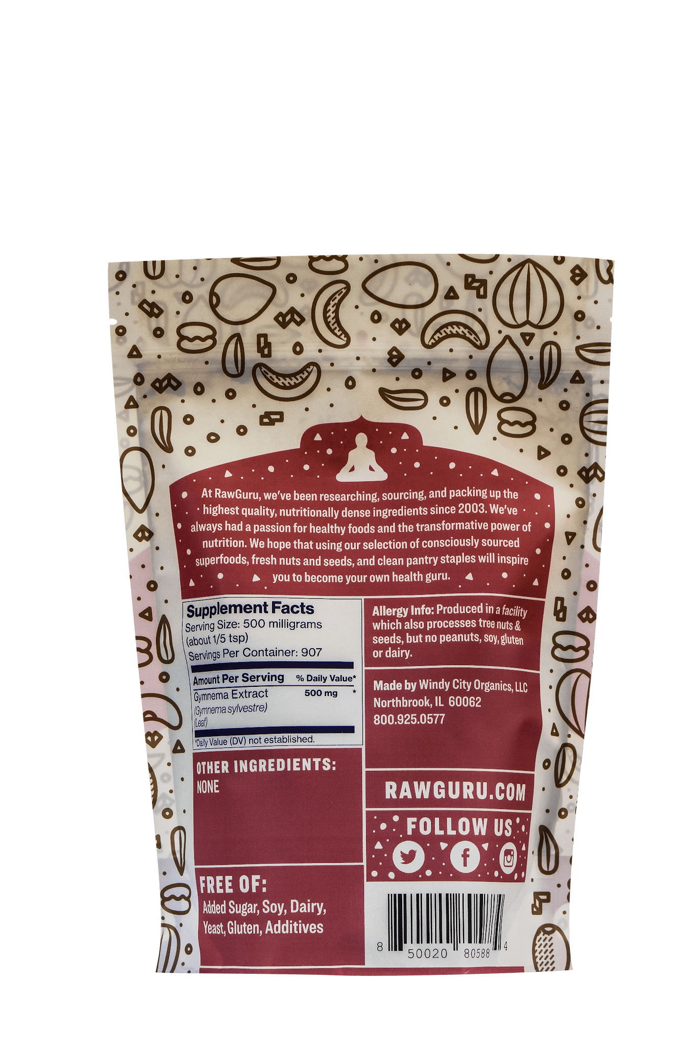 RawGuru Gymnema Sylvestre Leaf Extract - 16 oz - Vegan America