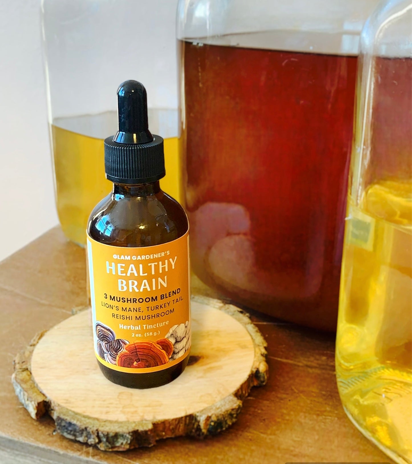 Healthy Brain: Lion's mane, Reishi and Turkey Tail Mushroom Herbal Tincture