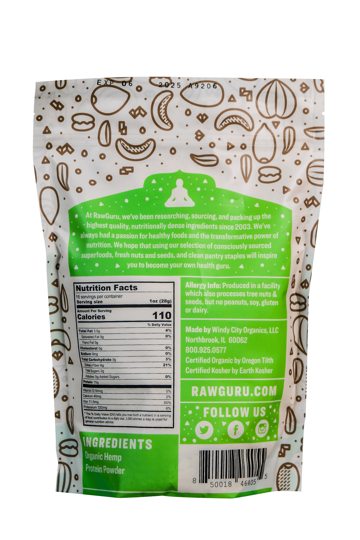 Hemp Protein Powder - 16oz - Vegan America