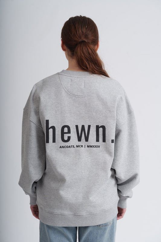 Women's Organic Cotton Signature Oversized Sweatshirt | Rock Grey Marl