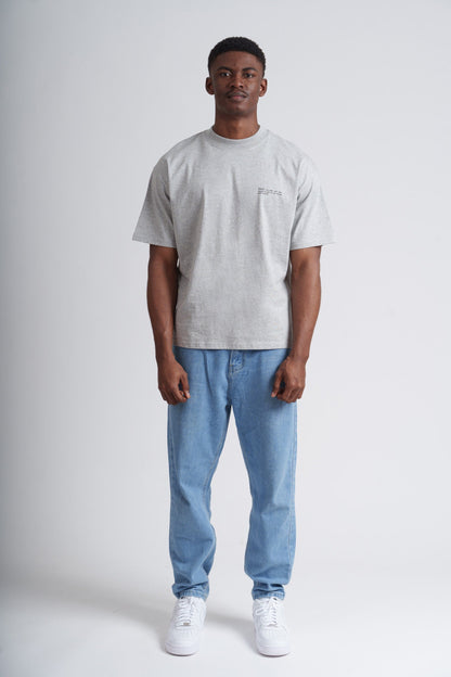 Men's Organic Cotton Signature Oversized T-Shirt | Rock Grey Marl
