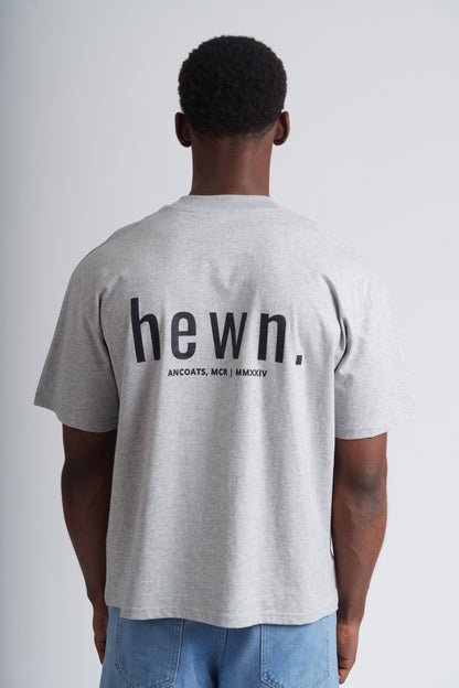 Men's Organic Cotton Signature Oversized T-Shirt | Rock Grey Marl