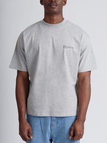 Men's Organic Cotton Signature Oversized T-Shirt | Rock Grey Marl