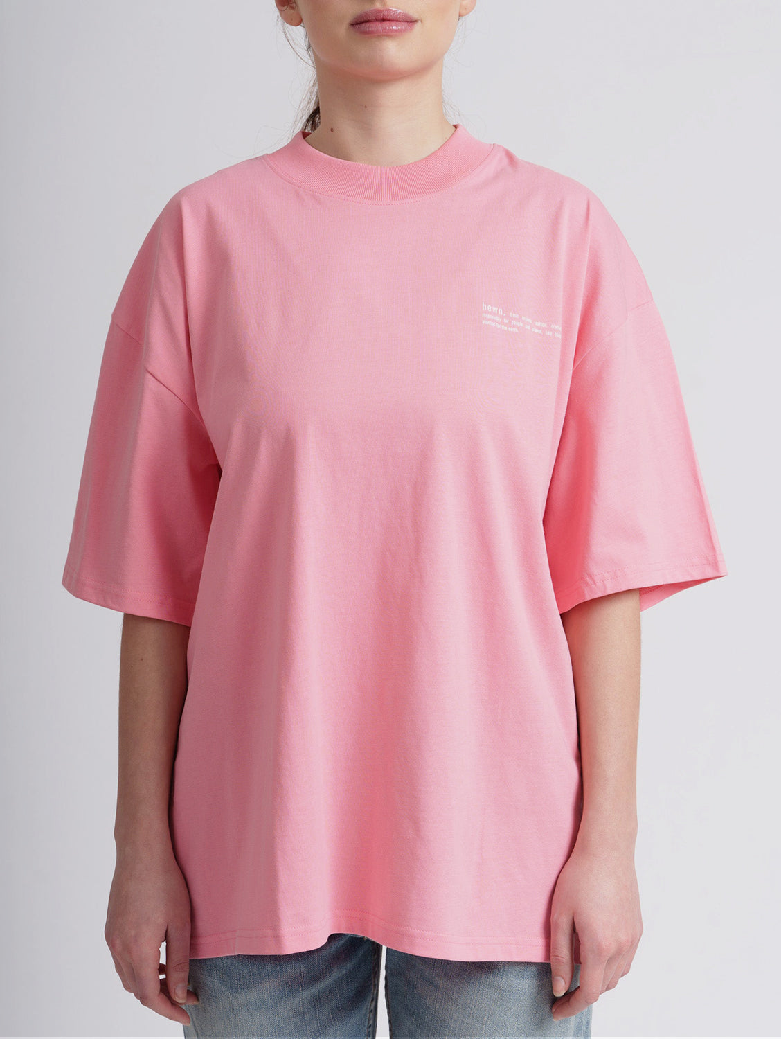 Women's Organic Cotton Signature Oversized T-Shirt | Flamingo Pink