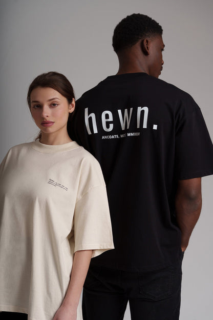 Men's Organic Cotton Signature Oversized T-Shirt | Jet Black