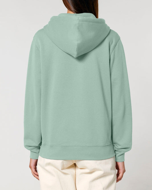 Women's Organic Cotton Relaxed Fit Zip Hoodie | Aloe Green