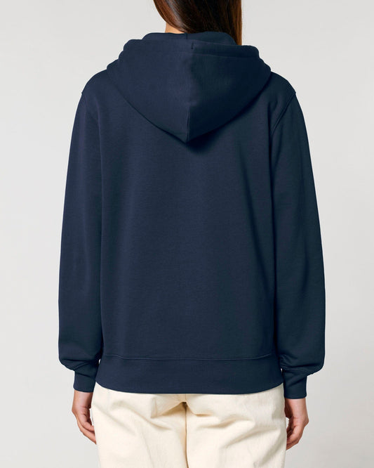 Women's Organic Cotton Relaxed Fit Zip Hoodie | Midnight Navy